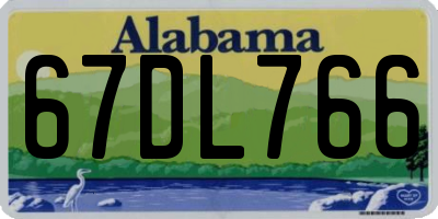 AL license plate 67DL766