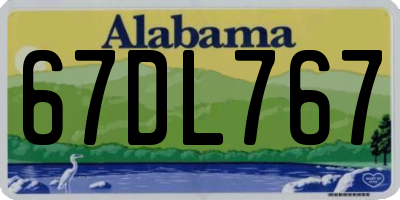 AL license plate 67DL767