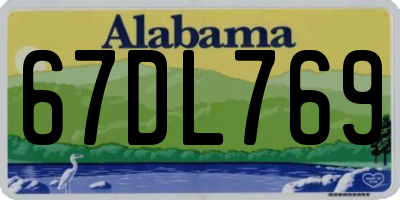AL license plate 67DL769