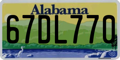 AL license plate 67DL770