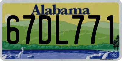 AL license plate 67DL771