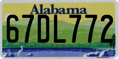 AL license plate 67DL772