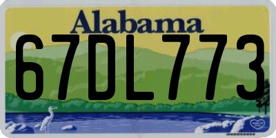 AL license plate 67DL773