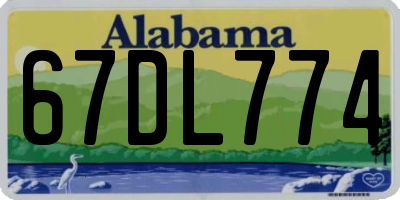 AL license plate 67DL774