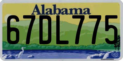 AL license plate 67DL775