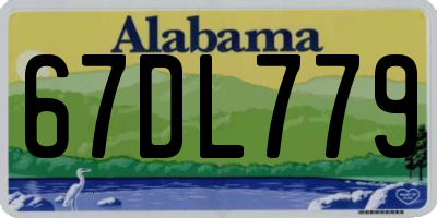 AL license plate 67DL779