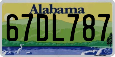 AL license plate 67DL787