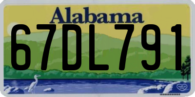 AL license plate 67DL791