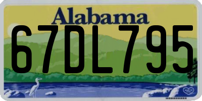 AL license plate 67DL795