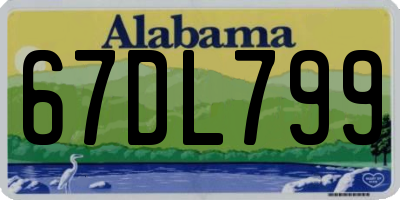 AL license plate 67DL799