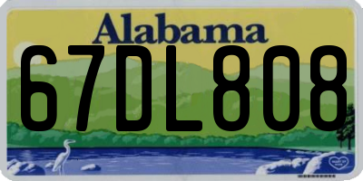 AL license plate 67DL808