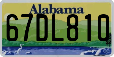 AL license plate 67DL810