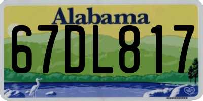 AL license plate 67DL817