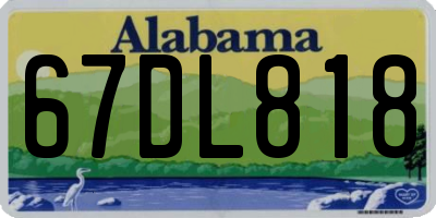 AL license plate 67DL818