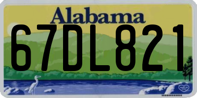 AL license plate 67DL821