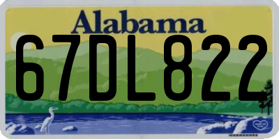 AL license plate 67DL822