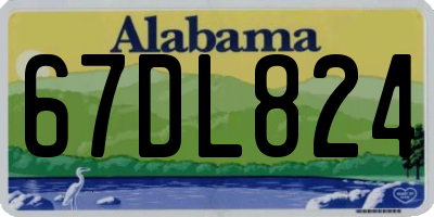 AL license plate 67DL824
