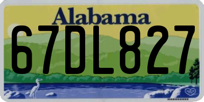 AL license plate 67DL827