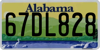 AL license plate 67DL828