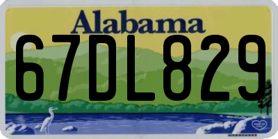 AL license plate 67DL829