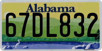 AL license plate 67DL832