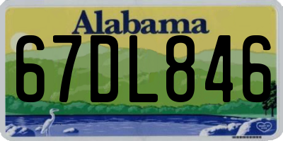 AL license plate 67DL846