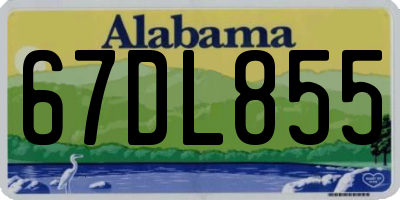 AL license plate 67DL855