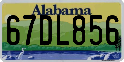 AL license plate 67DL856