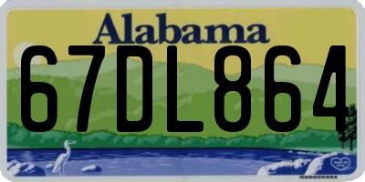 AL license plate 67DL864
