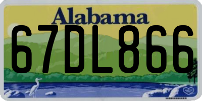 AL license plate 67DL866