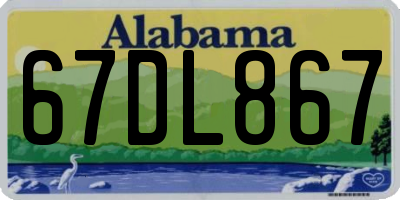 AL license plate 67DL867