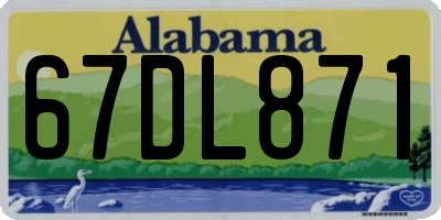 AL license plate 67DL871