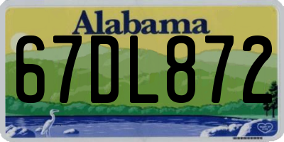 AL license plate 67DL872