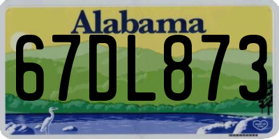 AL license plate 67DL873