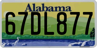 AL license plate 67DL877