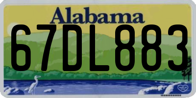 AL license plate 67DL883