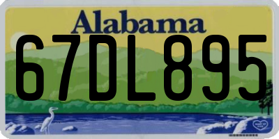 AL license plate 67DL895