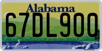 AL license plate 67DL900
