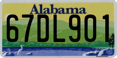 AL license plate 67DL901