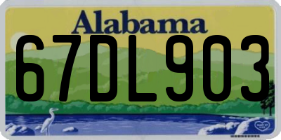 AL license plate 67DL903
