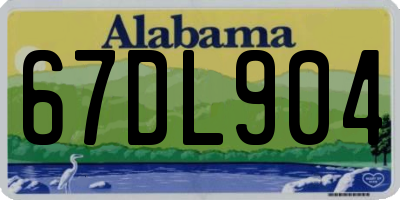 AL license plate 67DL904