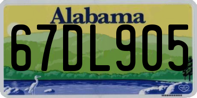 AL license plate 67DL905