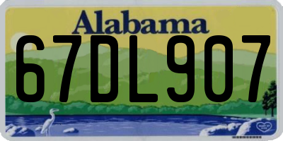 AL license plate 67DL907