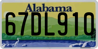 AL license plate 67DL910