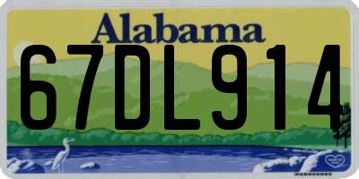 AL license plate 67DL914