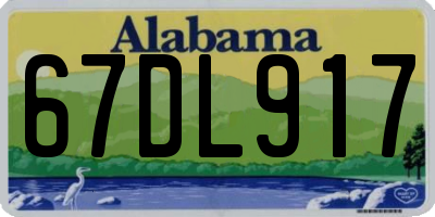 AL license plate 67DL917