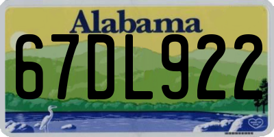 AL license plate 67DL922