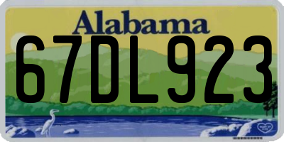 AL license plate 67DL923