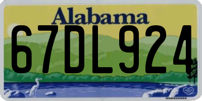 AL license plate 67DL924