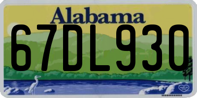 AL license plate 67DL930